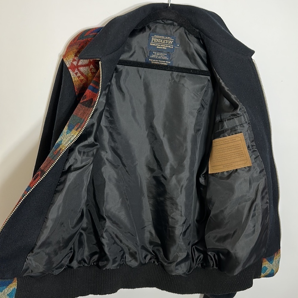 Pendleton M Western Coat Mens Coyote Canyon Big Horn Black DK579 - Picture 12 of 14